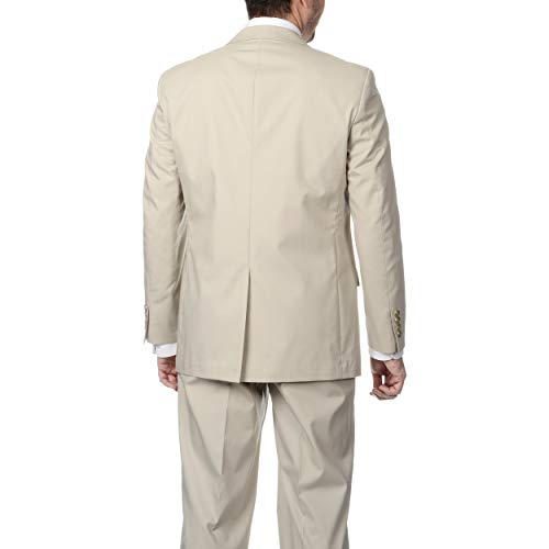 Palm Beach Men's Boone Poplin 2 Button Center Vent Suit2
