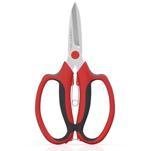 Florist Scissors – Japanese 420 J2 Stainless Steel Blades, Sharp Precision Shears for Flower Arranging, Stem Cutting & Crafting | Ergonomic Grip