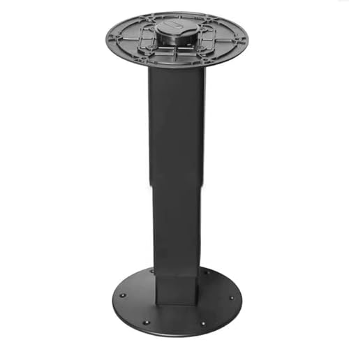 GBPLDMAQ Neumáticas Resistentes Soporte Mesa Camper, Pata Mesa Camper Altura Ajustable Acero 31-71 cm Negro Mate para Autocaravanas
