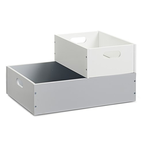 Zeller 13350 Aufbewahrungskiste, stapelbar, MDF, weiß, 30 x 20 x 11 cm
