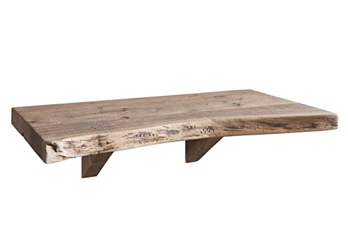 MASSIVMOEBEL24.DE Wandregal Akazie 60x30x18 Natural Stone lackiert Freeform #137