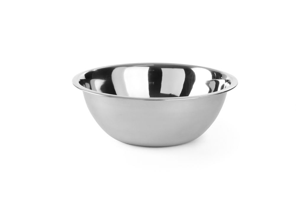 HENDI Miska do mieszania, z zaokrąglonym dnem, do ubijania i miksowania, miska do sałatek, 4,9L, ø300x(H)118mm, stal nierdzewna