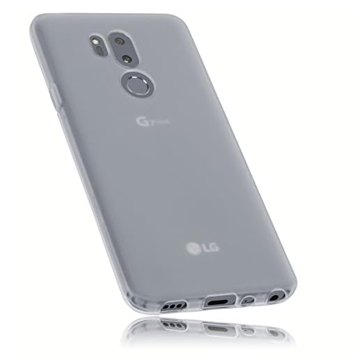 mumbi Mobilskal kompatibelt med LG G7 ThinQ mobiltelefonfodral, transparent vit