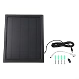 6W 6V Solar Panel Ring Cam & Spotlight Cam, Monocrystalline with Type C Cable, Weatherproof Outdoor Supply Kit(Black)