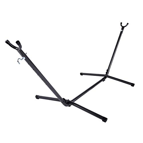 Thxbye Hammock Accessory Portable Hammock Stand Black Background & Silver Flower