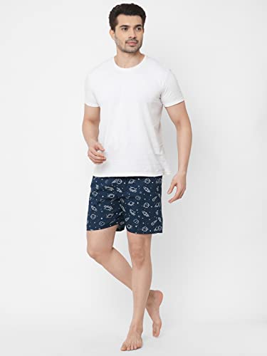 Image of Men's Cotton Printed Boxer Shorts (Men-Rocket)