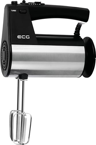 ECG RS 5011 Handmixer, 10 Geschwindigkeitsstufen, TURBO-Boost-Taste, 2 Rührbesen, 2 Knethaken, 700 W, Black