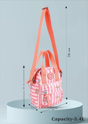 Image of PB Pearlbags Soft Crossbody Shoulder Or Hand Bag or Sling bag Water Resistant Anti Fall Stationery Storage Bag Handbag Clutch Bag Sweet Birthday Gift For 5-10 Years Children Students Girls