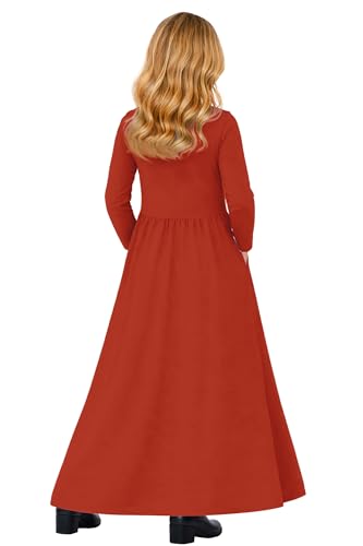Image of Deerose Girls Maxi Dress Short Sleeve Casual Long Dresses with Pockets 5-14 Years