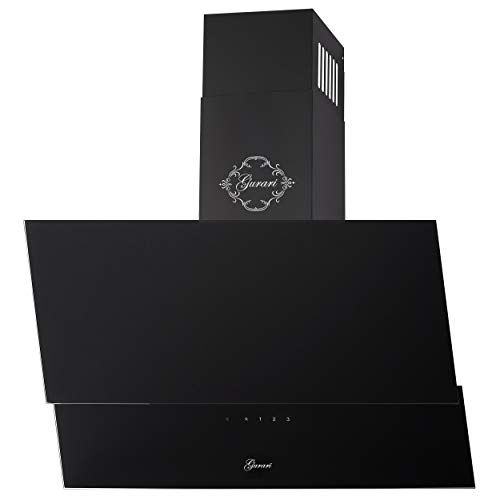 GURARI - Hotte aspirante inclinée - GCH D 268 8 Prime - 80 cm - Noire - Verre - Classe d'efficacité énergétique A - 1 000 m³/h - Télécommande - Hotte murale - Évacuation/recyclage d’air