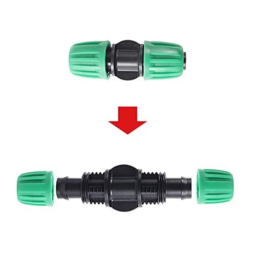 FULAIERGD Pack of 15 Pond Irrigation 1/2" Vinyl Hose (1/2" ID x 0.65" OD) Anti-Drop Quality Fitting (fits 13mm ID) Lock Nut Connectors (Pack of 15 Straight Coupling) - Image 3