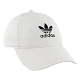 adidas Originals Men's Relaxed Strapback Cap, White/Black, ONE SIZE
