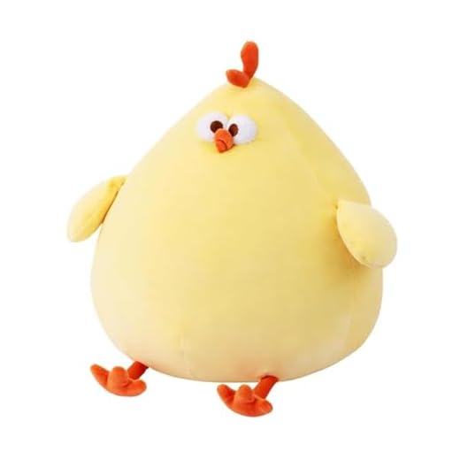 MINISO 12.2" Dundun Series Chubby Chicken Plush Toy Stuffed Animals Soft and Adorable Throw Pillow Doll Toy for Boys Girls