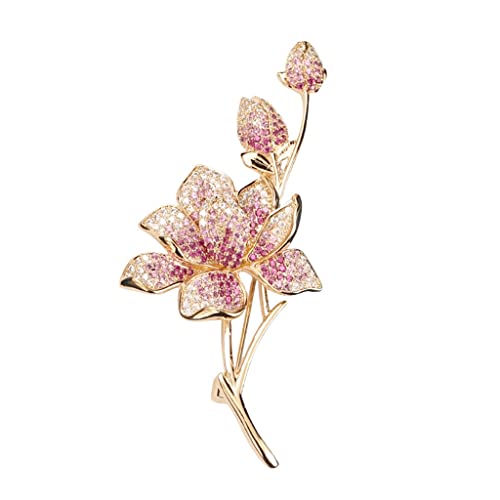 Broche de créateur fleur de lotus un cadeau idéal pour sublimer une veste de costume
