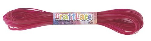 CraftLace Hank Fluorescent Red - 10 yds - Pack of 24