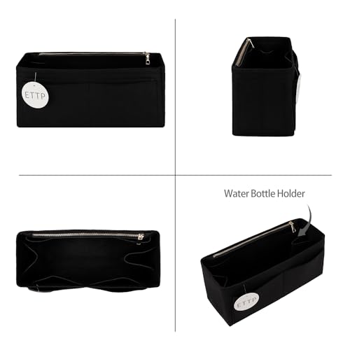 ETTP Purse Organizer Insert For Handbags,Bag Organizer Insert, Compatible with Alam BB and PM,Ella Tote,Telfar Medium, Book Tote M (Black, Large) by ETTP - Used condition - Image 2