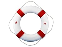 HANDCRAFTED NAUTICAL DÉCOR Hampton Nautisches LIFERING, 50,8 cm rot