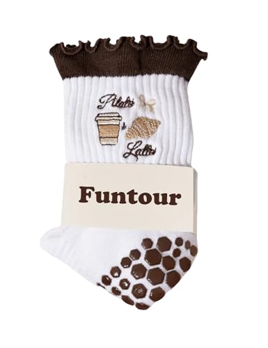 Pilates Grip Yoga Socks For Women Barre Socks Cute Athletic Non Slip Sock Crew For Workout Hospital