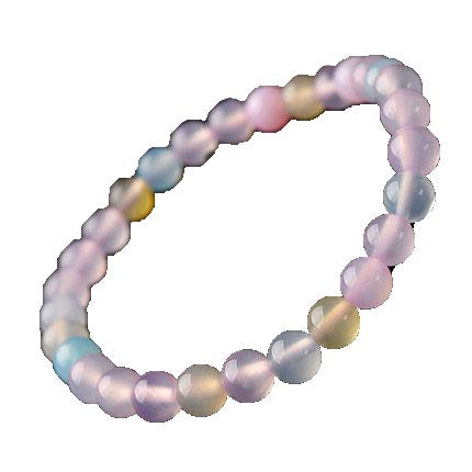 Bracelet de calcédoine coloré bijoux pierres naturelles rondes 8mm