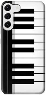 R3078 Black and White Piano Keyboard Case Cover for Samsung Galaxy S23 Plus