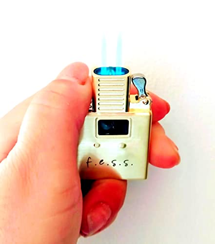 Fess Products FESS Products Double Torch Cigar Lighter Flame Insert - Gold