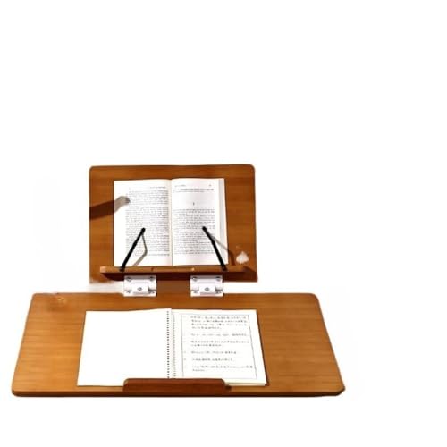 AOPIPI 学習デスク、傾斜台、スタンド式、コンパクト設計、二段式、軽量、折りたたみ式、大型サイズ、角度調節可能、高さ調節可能、多機能、絵画、学習、筆記、製図、オフィス、在宅勤務、収納しやすい、リビング、学校、オフィス、家庭、寝室、寮に最適 (B,M)