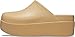 Crocs, Womens, Dylan Platform Clog, Mule Platform Shoes, Wheat, 8, M
