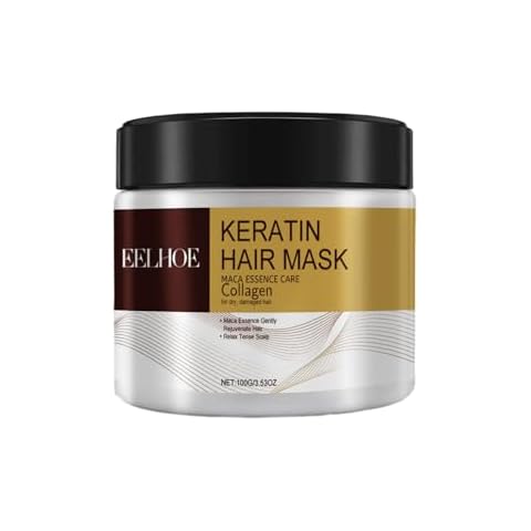 Hoegoa Collagen Hair Mask Essence for Dry Damaged Hair - Deep Repair Conditioning Argan Oil for Curly or Straight Thin Fine Hair, 3.53 Oz (1PC- Hair Mask) Cover