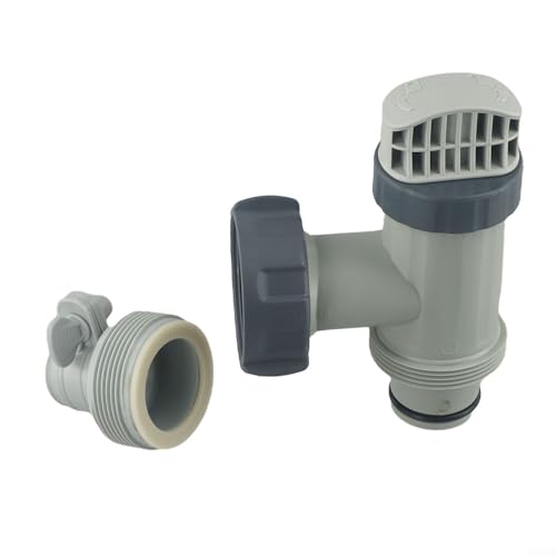 Juego de adaptador de manguera tipo B y válvula de émbolo para piscinas Intex sobre el suelo, funcionamiento