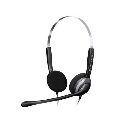 Preisvergleich Produktbild Sennheiser SH250 Over-the-Head Headset, doppelseitig, mit Omnidirektionalem Mikrofon, Schwarz