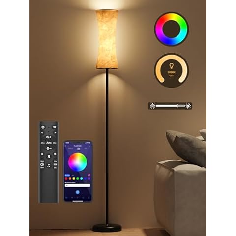 Lampadaire Amdelne RGBW avec Télécommande Cover