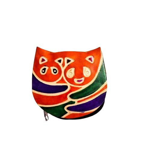 Panda Design Genuine Leather Shantiniketan Small Coin Purse for Girls and Women-image-46
