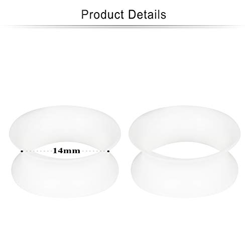 Cisyozi 10G-50mm Thin Silicone Gauges for Ear Flexible Double Flare Gauges Tunnels Expander Stretching Gauge Earlets Plugs Gauges Kit Earlets Retainer Same Sizes 3 Colors3