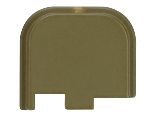 NDZ Performance Slide Cover Back Plate for Glock 43, 43X, 48, Brass – ODG Cerakote Finish – FDE Color Fill Engraving – Plain