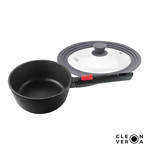 Cleverona Essential Nonstick 3 Quart Sauce Pan with SecureSnap Detachable Handle and Medium