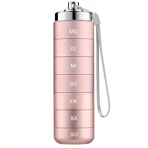 Pilulier en aluminium 7 jours boîte à médicaments métallique empilable pour premiers secours