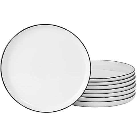 Gibson Home Oslo 8 Piece Porcelain Dinner Plate Set Cover