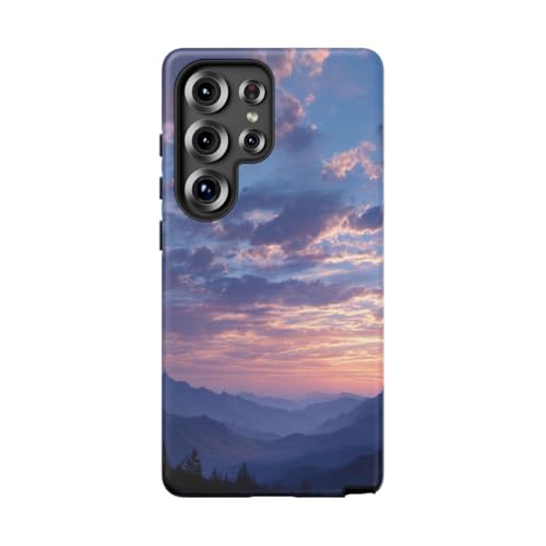 Coque Samsung S25 Ultra antichoc au design lever de soleil mat résistant aux rayures