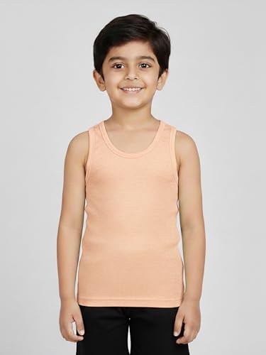 Image of KiddoPanti Boys 100% Cotton Vest Pack of 3 | Cotton 1x1 Rib Knit Sleeveless Innerwear | Soft & Breathable Kids Vest