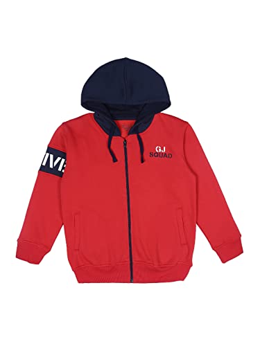 Image of Gini & Jony Boys Red Plain Knits Jacket