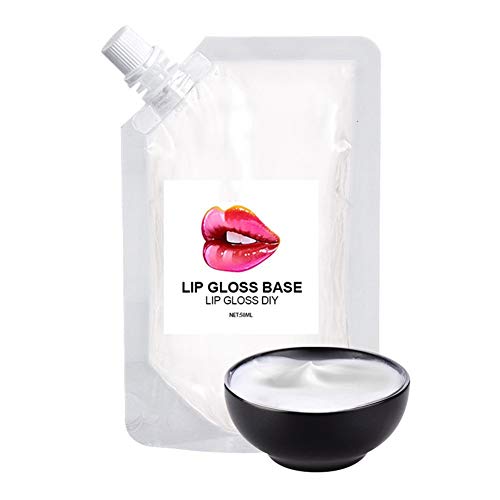 Onkessy Lip Gloss Base Primer for DIY Lip Gloss Make Your Own Lip Gloss DIY Handmade Lip Gloss Glaze Gel Waterproof Non-Stick Cup 50/80ML