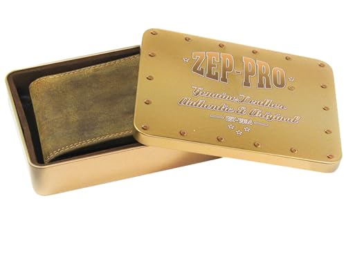 ZEP-PRO NCAA Georgia Bulldogs Vintage Tan Leather Trifold Wallet, Slim Stylish for Men2