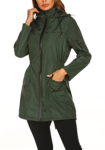 FLITAY Womens Lightweight Waterproof Outdoor Jacket Windproof Warm Up Hooded Raincoat2