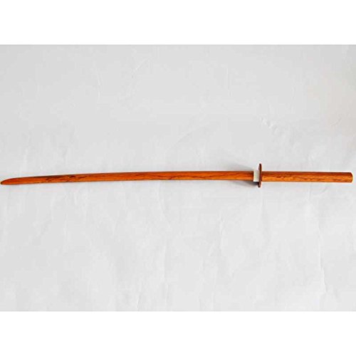 BAY® Bokken Roteiche ca 100 cm Holzschwert Schwert Holz Spitzenqualität Eiche Rot mit Tsuba