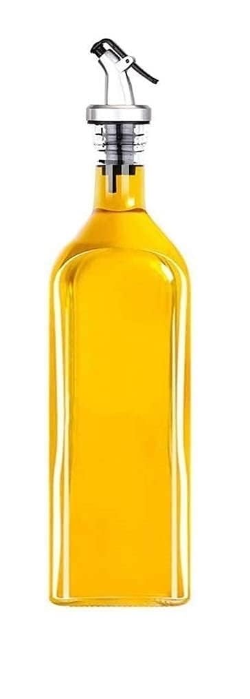 NUVELER Oil Dispencer 1 Litre for Kitchen Oil Bottle Glass with Leak Proof Bottle Pour Spouts 1000ml Oil Containers for Kitchen (Dispenser Set of 1)-image-19