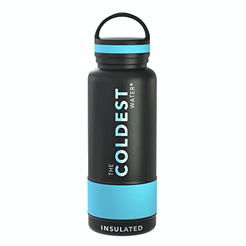 The Coldest Water Bottle 32 oz Wide Mouth Insulated Stainless Steel Hydro Thermos - Cold up to 36 Hrs / Hot 13 Hrs Double Walled Flask with Strong Cap