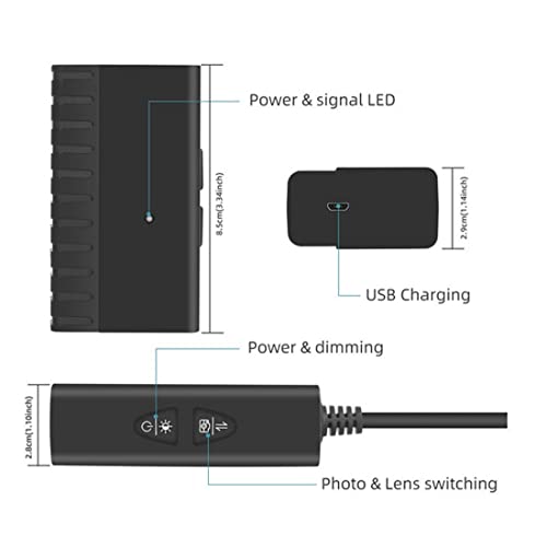 Borescopen draadloze industriële endoscoop met dubbele lens, 8 mm 1080P HD wifi-borescope, 1200 mAh batterij, semi… - Image 5