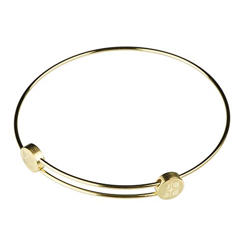 Preisvergleich Produktbild Ernstes Design Armreif Edelstahl A201 vergoldet Armband