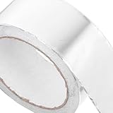 5cm X 20m Aluminum Foil Tape 0.1mm Thick Heat Resistant Insulation Seam Tape for Floor Heating, Water Pipes, and Industrial High Temperature Applications