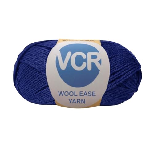 Image of VCR Deep Blue Wool Ease Yarn, 100 Grams Hank, 260 Meters Length, 100% Wool Ball for Crochet and Knitting, Suitable for Mufflers, Scarves & cowls Pack of 1